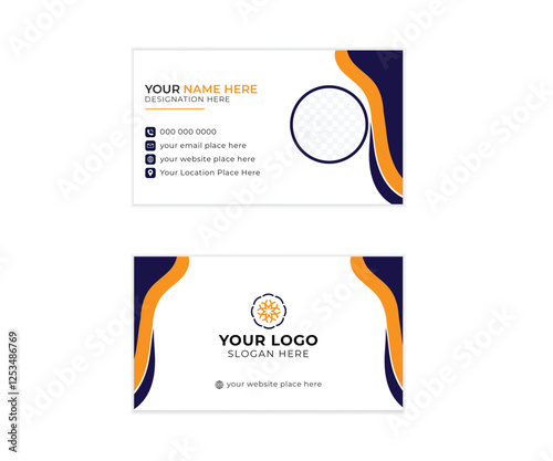 Double sided Modern and simple business card template design