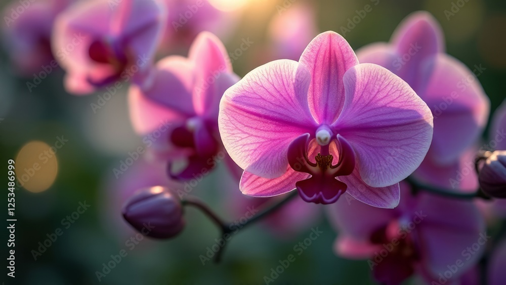 Delicate Phalaenopsis Orchids Radiating Soft Light and Serene Elegance Delicate Phalaenopsis Orchids Radiating Soft Light and Serene Elegance