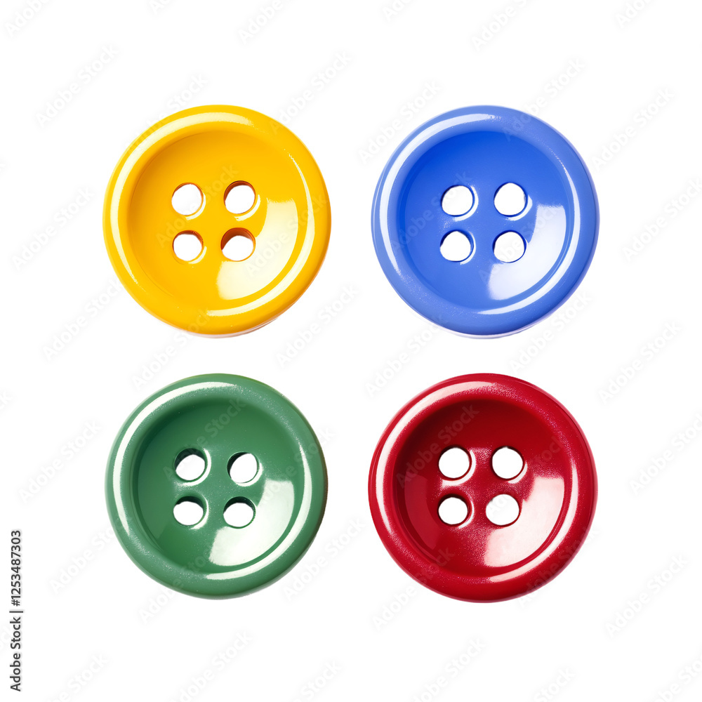 four different colored buttons are shown in a row four different colored buttons are shown in a row