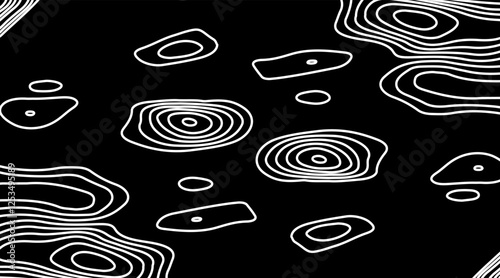 Abstract Wave line topography map background. topographic map of the terrain as contour. Seamless pattern. Background for geographical map. Vector illustration.