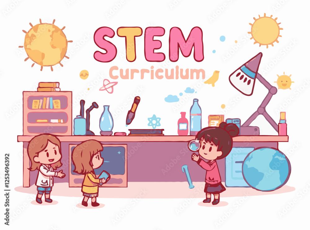 Obraz premium Creative STEM Curriculum Design for Science and Technology