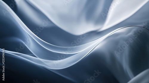 Wallpaper Mural Modern Minimalist Abstract Design with Smooth Gray and White Curves Torontodigital.ca