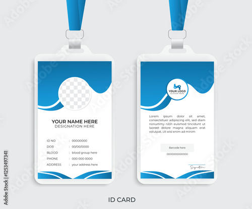 Creative clean And Stylish id card template design