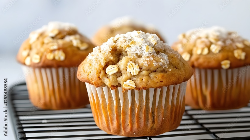 Delicious Homemade Oatmeal Muffins with Sugar Topping Delicious Homemade Oatmeal Muffins with Sugar Topping