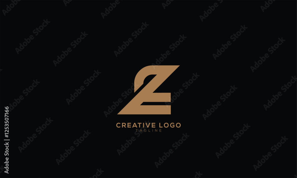 Fototapeta premium ZE EZ Abstract initial monogram letter alphabet logo design