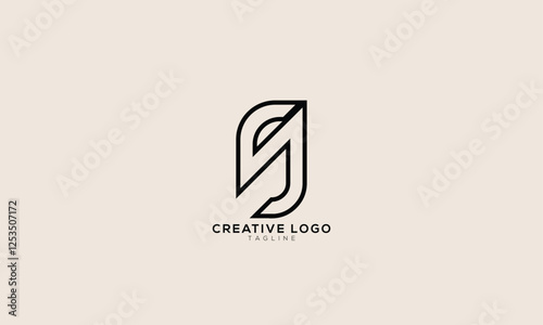DJ JD DSJ JSD Abstract initial monogram letter alphabet logo design