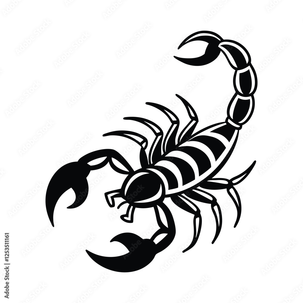 silhouette of a bold Scorpio vector illustration silhouette of a bold Scorpio vector illustration