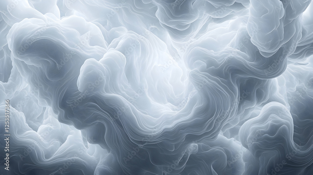 Obraz premium Ethereal clouds background for graphic design or presentations with bright center & swirling patterns ideal for calming or dreamlike themes