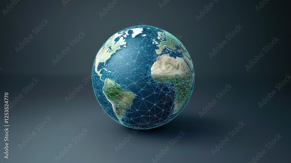 3D-rendered globe with bright blue network links connecting major cities, symbolizing worldwide internet connectivity, digital communication, and global business, isolated on dark gradient background. 3D-rendered globe with bright blue network links connecting major cities, symbolizing worldwide internet connectivity, digital communication, and global business, isolated on dark gradient background.
