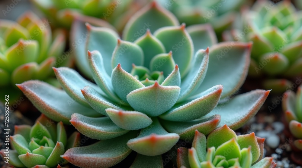 A close-up of a succulent arrangement highlighting the unique textures and colors of each plant, emphasizing the intricate details that make succulents so appealing A close-up of a succulent arrangement highlighting the unique textures and colors of each plant, emphasizing the intricate details that make succulents so appealing