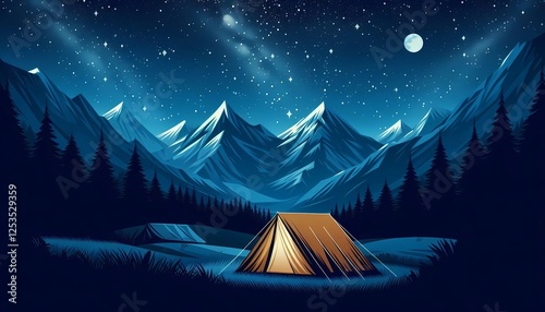 camping in the mountains