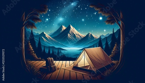 camping in the mountains