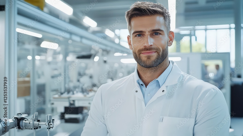 A modern factory with fully automated robotic arms assembling products, efficiency in motion A modern factory with fully automated robotic arms assembling products, efficiency in motion