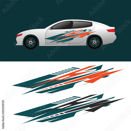 car body wrap sticker vector design.