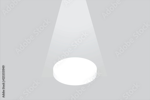 white round podium vector art .