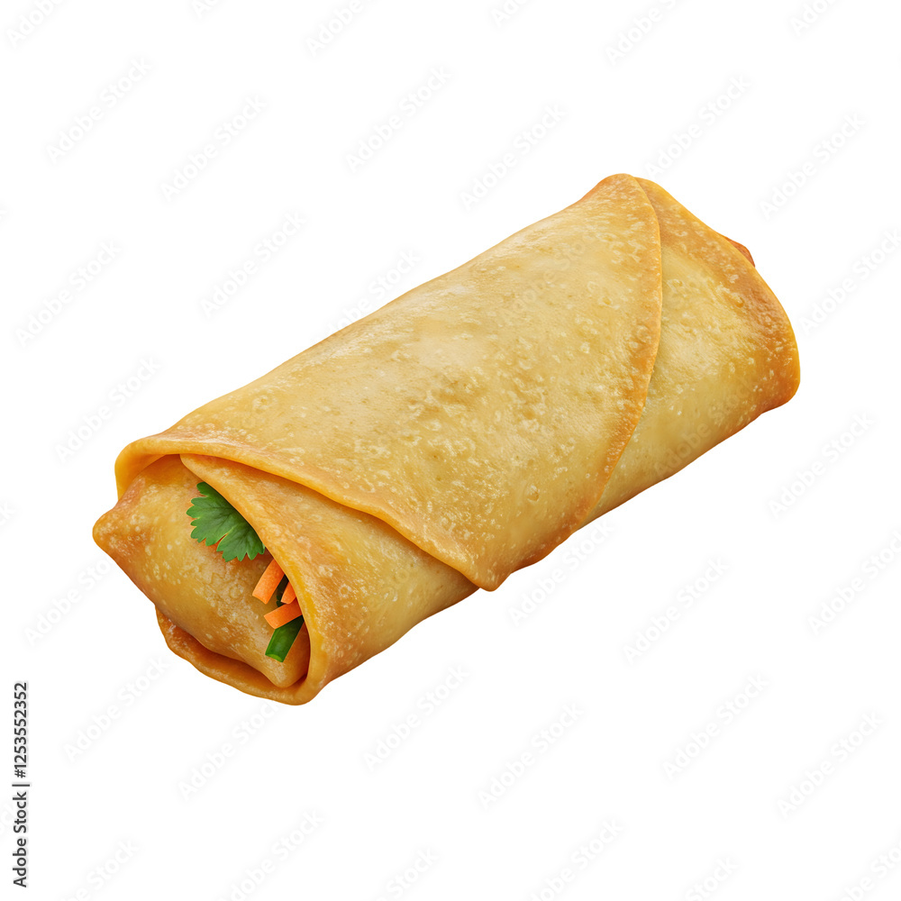 Spring roll isolated on transparent background Spring roll isolated on transparent background