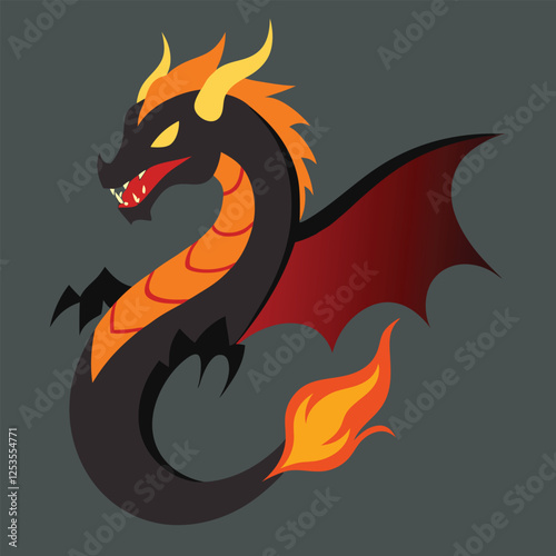 "Fierce 3D Dragon Arm Wrap Vector Illustration"

