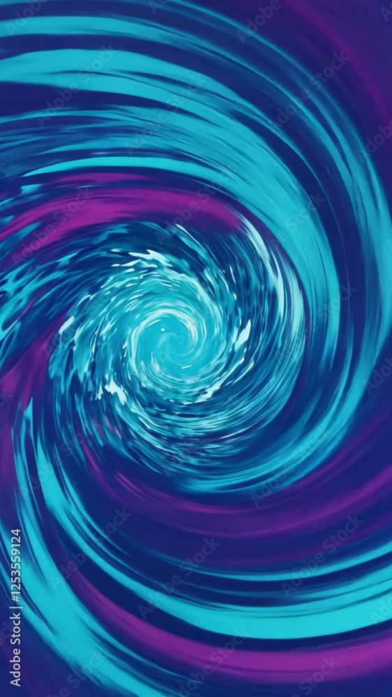 Emulate the look of ocean currents with abstract, swirling forms. Combine digital brush strokes with gradient overlays in cyan and violet to create a sense of depth and movement Emulate the look of ocean currents with abstract, swirling forms. Combine digital brush strokes with gradient overlays in cyan and violet to create a sense of depth and movement