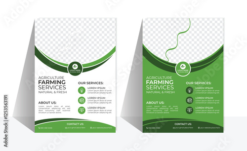 Modern and creative Agricultural flyer design template