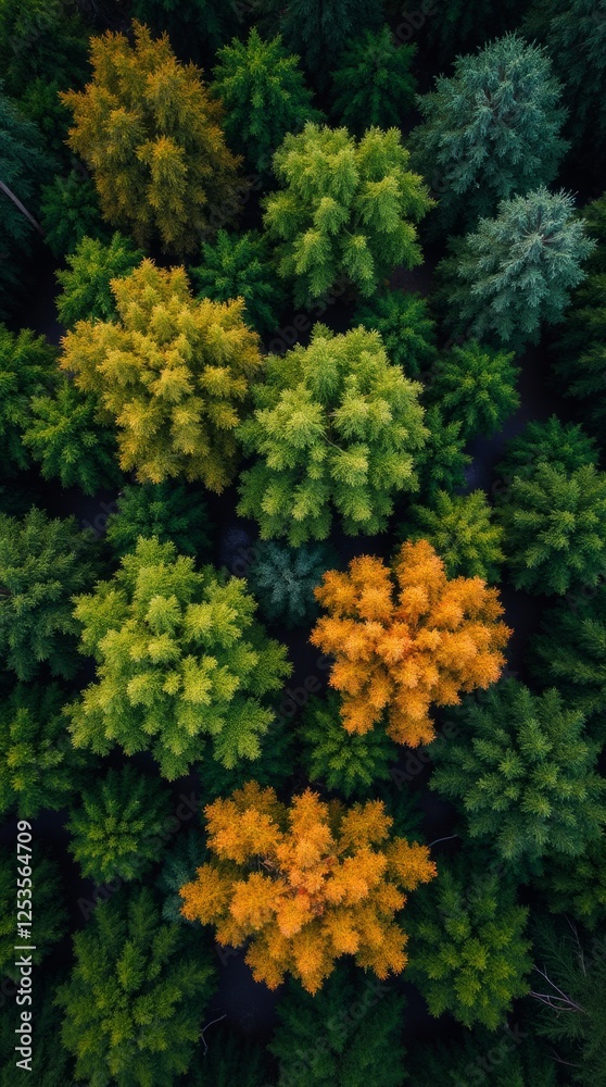 Autumn Hues in a Lush Forest Autumn Hues in a Lush Forest