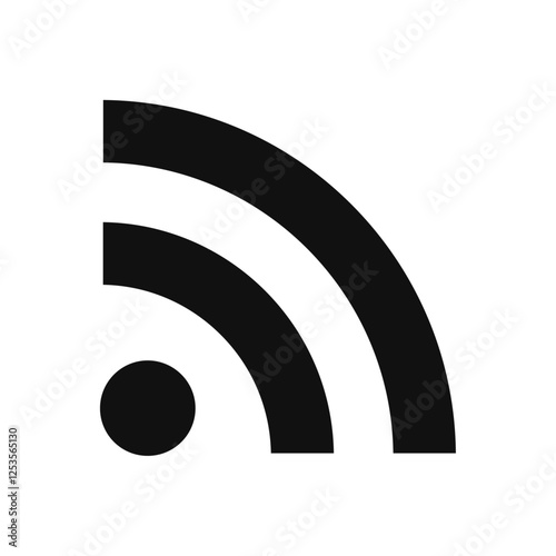 Black RSS Signal Icon