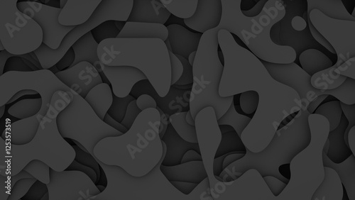 Colorful layers in paper cut style - abstract modern art background wallpaper with dark grey colors