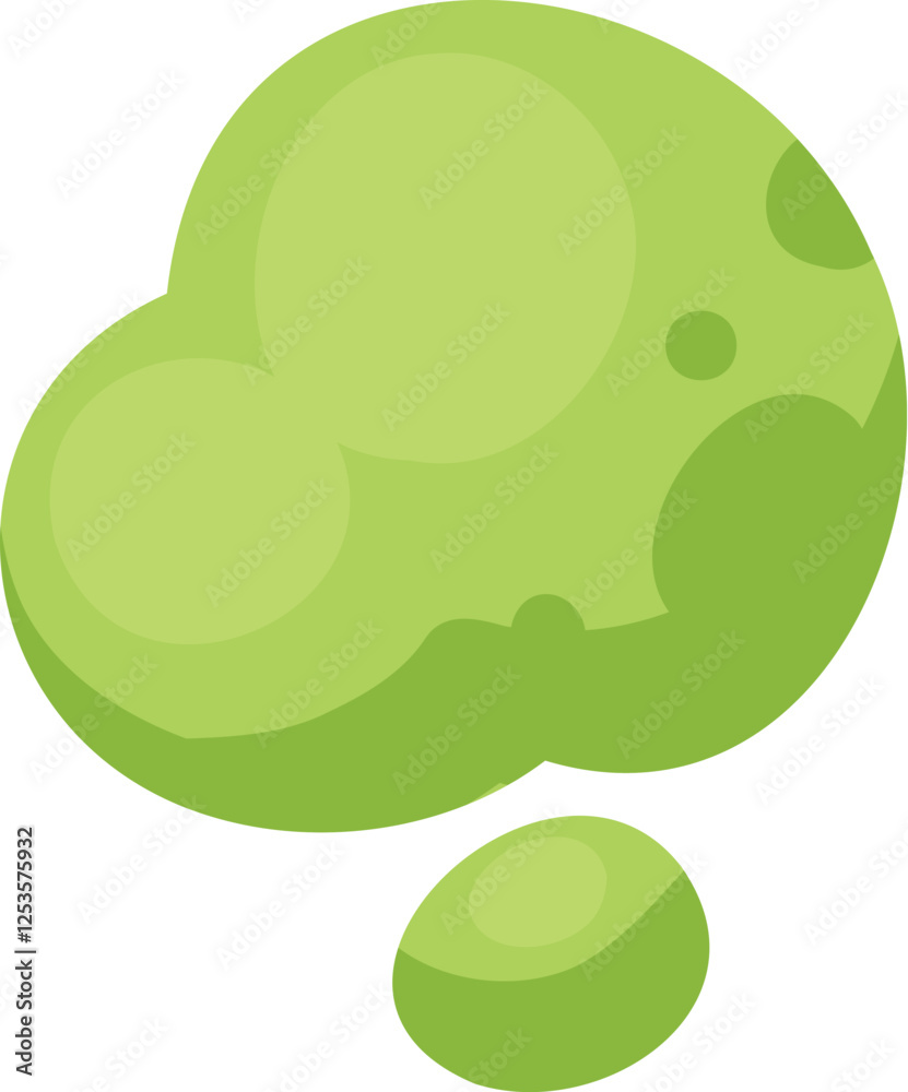 Green smoke cloud. Cartoon stream clouds, comic dust steaming, bright cloud puffs flat vector illustration icon. Steaming dust puff Green smoke cloud. Cartoon stream clouds, comic dust steaming, bright cloud puffs flat vector illustration icon. Steaming dust puff