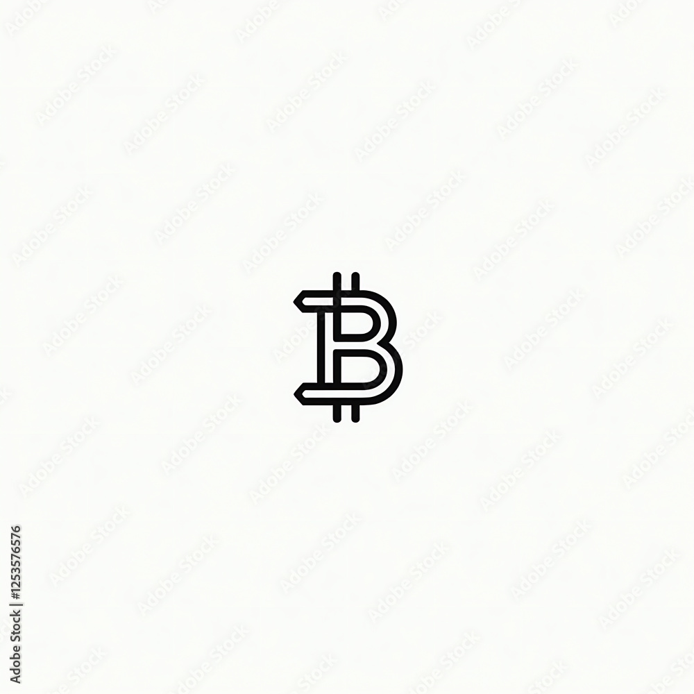 Minimalist Bitcoin Logo in Outline Style
Minimalist Bitcoin Logo in Outline Style