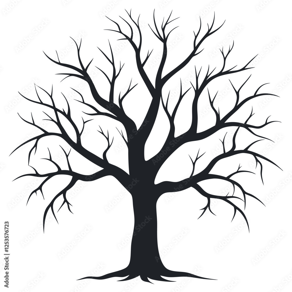 Bare tree branches vector illustration. Bare tree branches vector illustration.