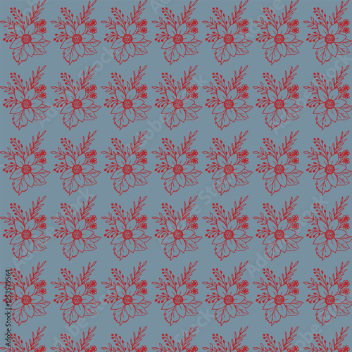 seamless pattern with flowers
