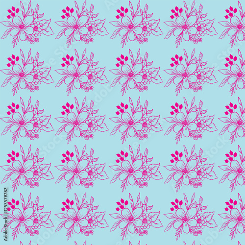 seamless pattern with flowers