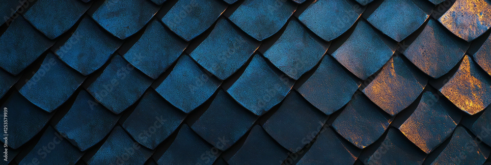 Fototapeta premium Hand-drawn snake skin texture with square scales creating a unique grid pattern