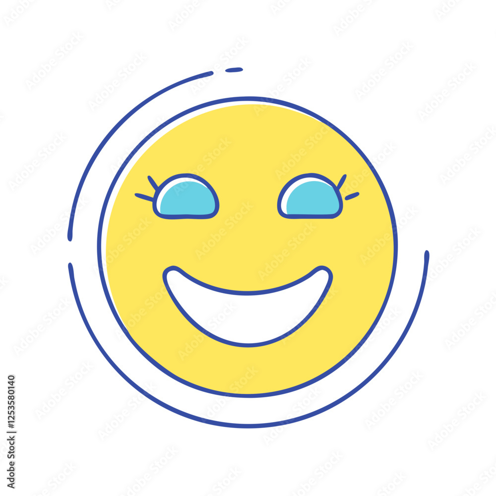 Fototapeta premium smile happiness and positivity icon, smile happiness and positivity vector