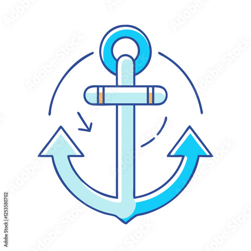 anchor stability icon, anchor stability vector illustration-simple illustration of anchor stability, perfect for anchor stability logos and icons