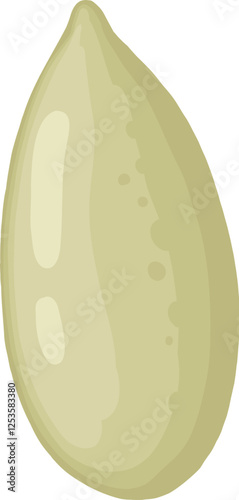 Cartoon seed. Organic raw sunflower seeds, pumpkin seeds and pine nuts, tasty snacks for vegetarian diet flat vector illustration icon. Delicious seed on white