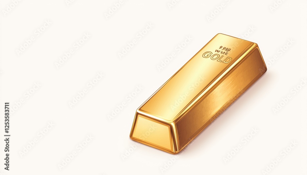 A shiny gold bar symbolizing wealth and prosperity. This gold ingot represents luxury and financial security, ideal for use in financial articles and investment themes. A shiny gold bar symbolizing wealth and prosperity. This gold ingot represents luxury and financial security, ideal for use in financial articles and investment themes.