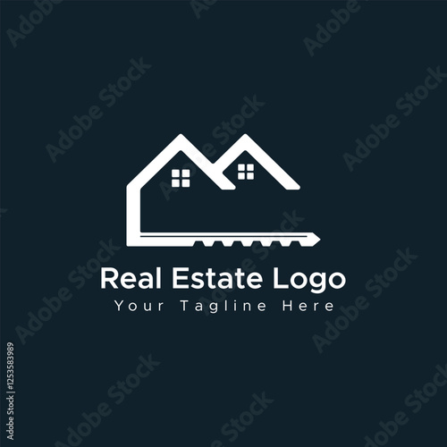 Modern Real Estate Logo Design. Real Estate Property Logo. House Construction Logo. Real Estate Key Logo