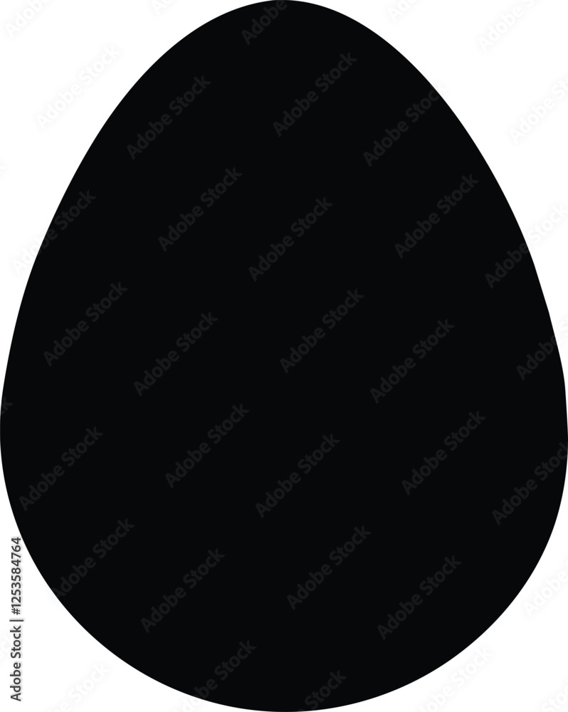Easter Egg Silhouette Vector icon, Easter Egg Vector illustration, Isolated on White Background Easter Egg Silhouette Vector icon, Easter Egg Vector illustration, Isolated on White Background
