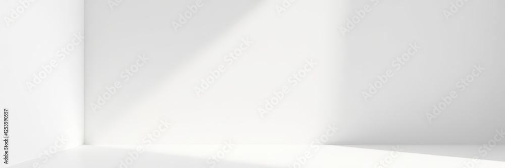 Modern minimalist white corner with subtle shadow, subtle shadows, backdrop, clean lines Modern minimalist white corner with subtle shadow, subtle shadows, backdrop, clean lines