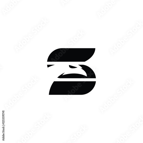 s eagle logo. vector illustration of the letter S and the head of an eagle for icon, symbol or logo photo