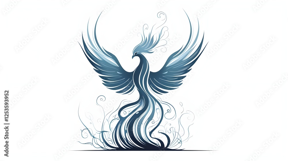 Obraz premium Phoenix Reborn: Abstract Symbol of Transformation