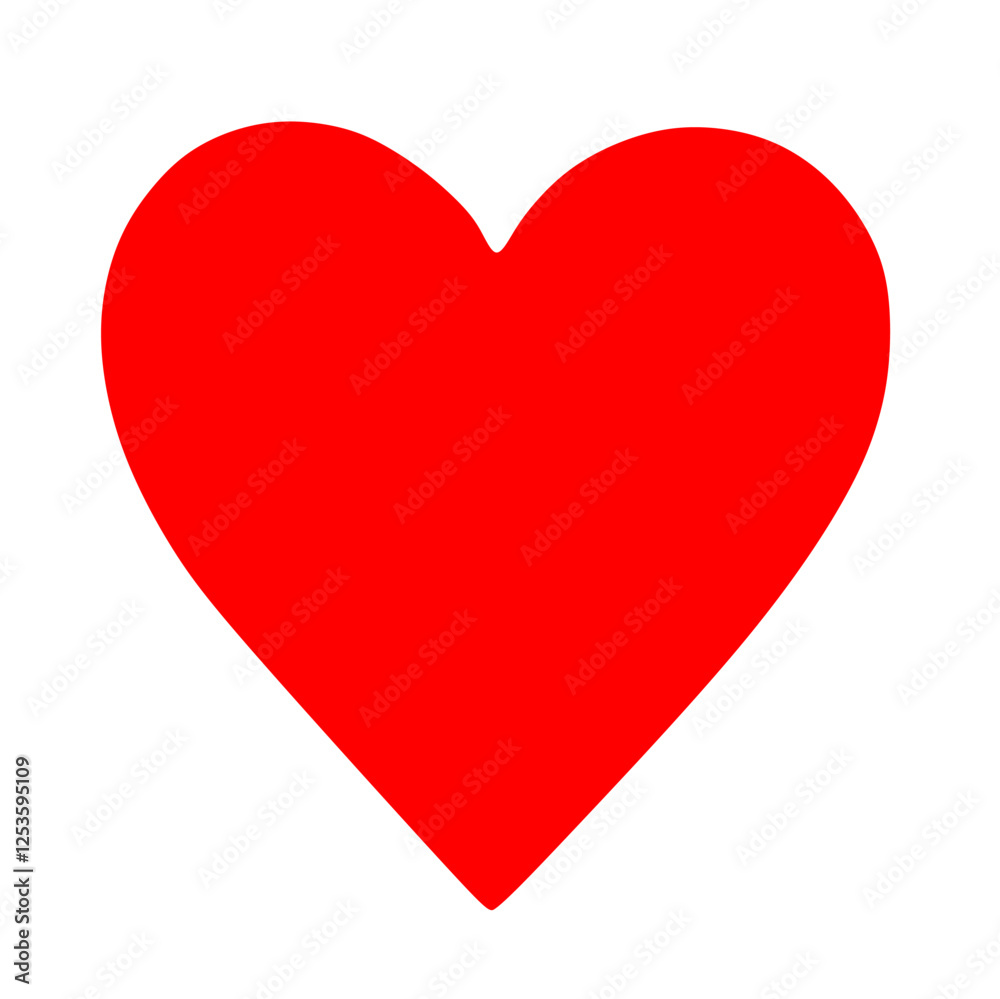Valentine red heart icon. Heart shape Isolated on white background. Valentine red heart icon. Heart shape Isolated on white background.