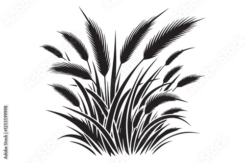 Grass silhouette vector