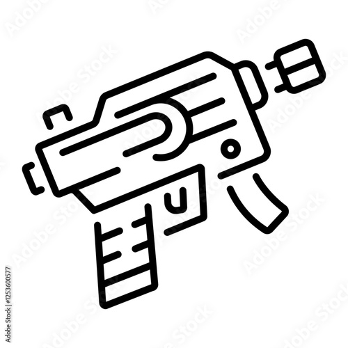 A line style icon of laser gun 