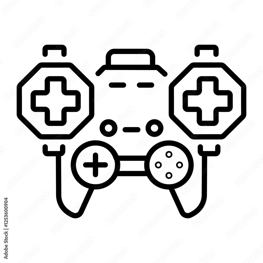 Obraz premium Modular gaming icon in linear style 