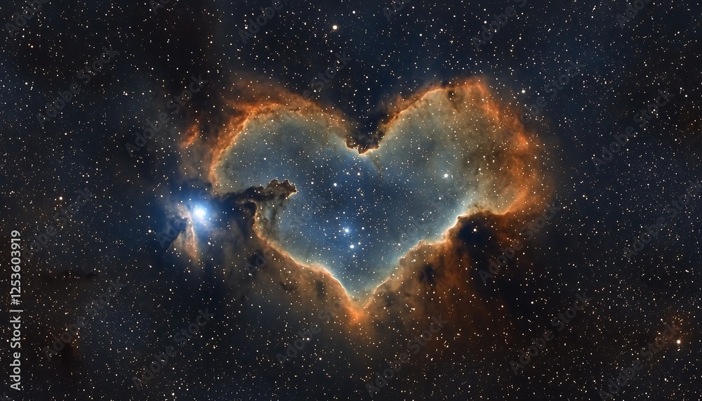 The middle of the Heart nebula in the constellation of Cassiopeia The middle of the Heart nebula in the constellation of Cassiopeia