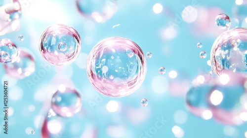 Dreamlike bubbles floating in air, a serene and ethereal atmosphere