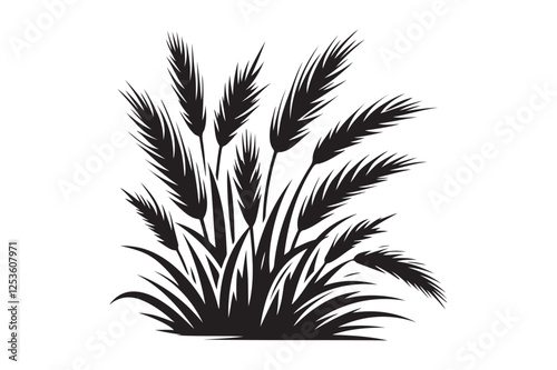 Grass silhouette vector