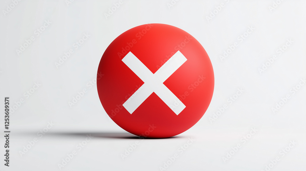 Fototapeta premium red cross on white