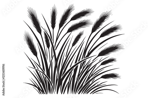 Grass silhouette vector